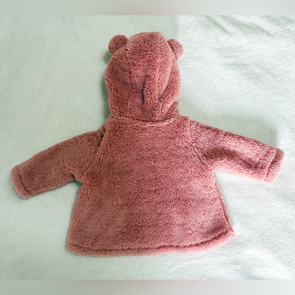 Carter's Pink‎ Fleece Hoodie Size 3 Months EUC